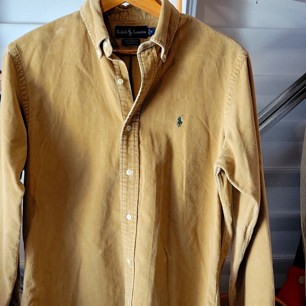Ralph Lauren Tan Corduroy Long Sleeved Shirt